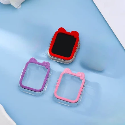 Flocked PC Hollow Case Suitable for Apple Watch, Compatible with 40Mm, 41Mm, 44Mm, And 45Mm Models, Including Series 4 to 9 And SE Protective Covers.