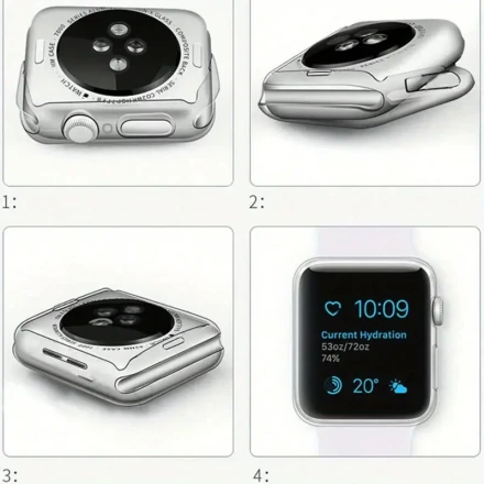 2pcs TPU Cover Case Compatible With IWatch 49mm 41mm 45mm 44mm 40mm 42mm 38mm Bumper Screen Protector Compatible With IWatch 8/7/6/5/4/3/SE