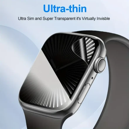 Reayou [4 Pack] TPU Screen Protectors for Apple Watch Series 10 (42mm/46mm) - Anti-Spy Privacy Film with 5H Hardness, Full Coverage Soft Screen Guard for iWatch S10 2024 - Scratch Resistant Matte Black Finish