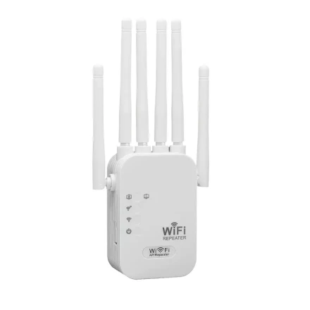 1pc Momotor WiFi Extender, 2.4GHz Signal Booster with Ethernet Port, Power Supply, Non-Waterproof, European Standard Plug, Wi-Fi Connectivity, AP/Repeater Modes for Home, Office, and Commercial Use