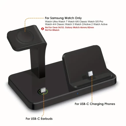 Three-in-one Wireless Charger for Samsung Devices