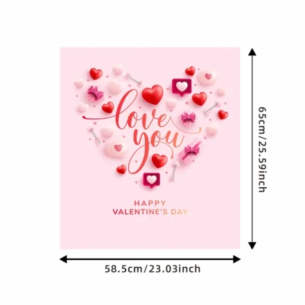 1pc Valentine'S Day Themed Dishwasher Magnet Cover - Waterproof, Oil Resistant, Stain Resistant, Easy to Clean, Suitable for Kitchen Appliances, Holiday Decorations, Valentine'S Day Gifts