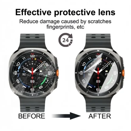 4pcs Full Hydrogel Film Protective Cover Screen Protector for Samsung Galaxy Watch7 44mm 40mm Ultra FE 6 Classic 47mm 43mm 6 44mm 40mm 5 Pro 5 44mm 40mm