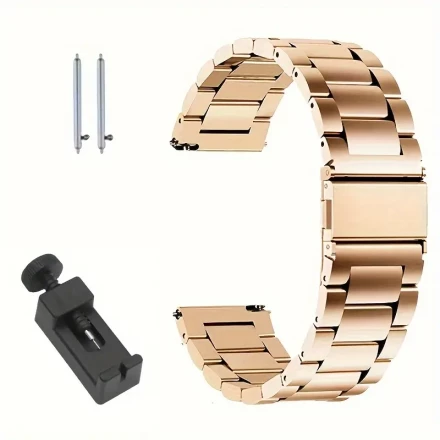 16mm 18mm 20mm 22mm 24mm Stainless Steel Watch Band, Watch Strap Replacement for Smartwatch, Traditional Watch, Samsung Galaxy Watch, Garmin Ticwatch Fossil, Not Water Resistant