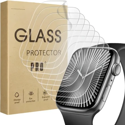 8-Pack Reayou TPU Screen Protector for Apple Watch Series 10-42/46mm, Premium HD Clear Anti-Scratch Full Coverage Film, Moisture Resistant, Smartwatch Accessory