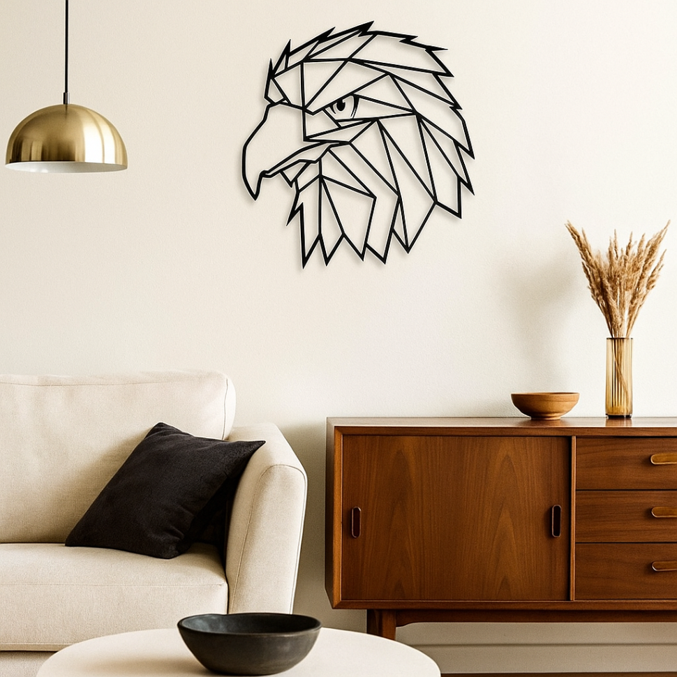 Geometric Hawk Wall Art