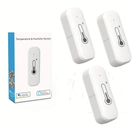 Ambient Tracker, Smart Temperature & Humidity Sensor - Easy Install, Wi-Fi/Wireless Connectivity, Voice Control, High Precision for Home Comfort