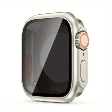 Privacy Screen Cover For IWatch Series 45mm/41mm 360 Degrees Protective Tempered Glass Cover With Screen Protector Appea