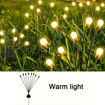 Solar Garden Lights Outdoor, 8 Modes Decorative Solar Swaying Lights, Solar Firefly Lights Outdoor Garden Decor Lights for Garden Gifts for Pathway, Party Christmas