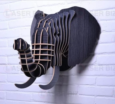 3D Elephant Wall Art