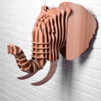 3D Elephant Wall Art