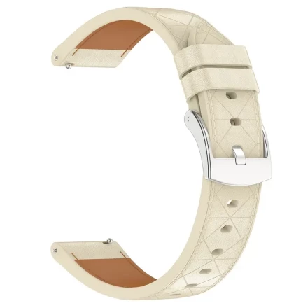 Stylish 18mm Synthetic Synthetic Leather Watch Band for Huawei GT5 Pro, GT4, Vivoactive & Venu Series - Adjustable Stainless Steel Clasp Wristband in White, Pink, Black, Brown & Beige, Wearable Tech Gear | Stylish Watch Upgrade | Synthetic Synthetic Leath