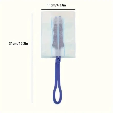 [1 Set Multifunctional Dust Collector], electrostatic precipitator, 1 handle+10 disposable replacement dust cloth, household dust removal brush, handheld dust removal brush, dust collector used for furniture/cars/keyboards, cleaning supplies, 50pcs