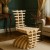 Sculptural Wooden Accent Chair