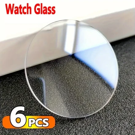 6pcs Diameter 27mm-43mm Universal Round Tempered Glass Protective Film Screen Protector Cover for Armani Xiaomi Samsung Smart Watch