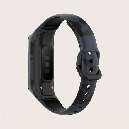 Galaxy Fit2 SM-R220 2-in-1 Silicone Band and Protective Case, Durable Wristband with Floral Pattern Design, No Battery Required