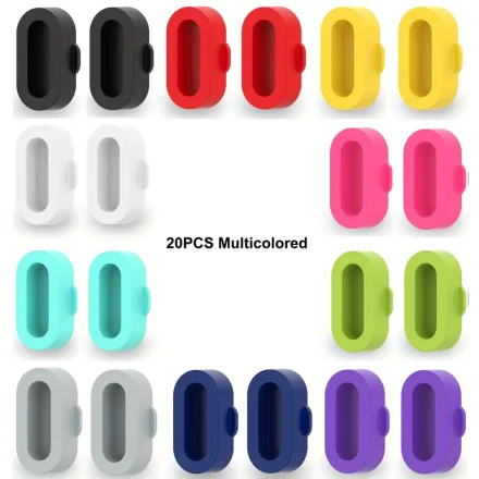 20pcs Dust Plug Compatible With Garmin Fenix 7 7S 7X 6 6S 6X Pro 5 5S 5X Plus/Vivoactive 3/4/Venu/Forerunner 935 Smartwatch Silicone Charger Port Protector Anti Dust Plugs Caps Cover