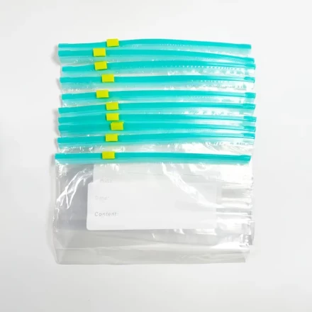 10pcs Transparent PE Storage Bags with Sliding Rope Seal - Reusable, Fresh-Keeping for Refrigerator & Freezer, Ideal for Fruits, Vegetables, Meats, and More, Food Storage