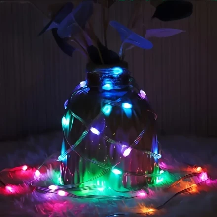 Illusionary Faux Leather Line Light Set Drapery Light with APP Point Control Light String RGBIC Running Horse String Light Holiday season Light Room Outdoor Travel Camping Decoration Atmosphere Light RGBIC USB Infrared Remote Control Intelligent LED Fairy