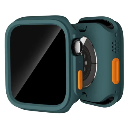 TPU Rugged Case Compatible with 42mm/46mm/40mm/41mm/44mm/45mm/49mm for Apple Watch Ultra/10/9/8/7/6/5/4/SE Durable Flexible TPU Shockproof Protective Case