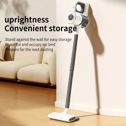 Wireless Cordless Vacuum Cleaner with Digital Display, USB Rechargeable, 20-Minute Runtime, 15KPa Suction, 65dB Noise, Lightweight & Ergonomic Design for Easy Home Cleaning, Home Cleaning Appliance | Modern Vacuum | Compact Vacuum