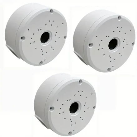 Dome Camera Mounting Box - Sleek White ABS, Ceiling-Hanging Design with Hidden Cable Compartment, Indoor Security Camera Cover & Base for Easy Installation