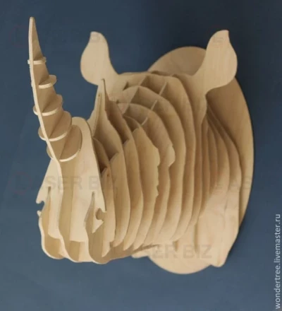 3D Rhino Wall Art