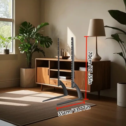 1pc Stainless Steel TV Floor Bracket, Sturdy Metal, Space-Saving Design, Compact Living, with Slim Profile for Reliable Support
