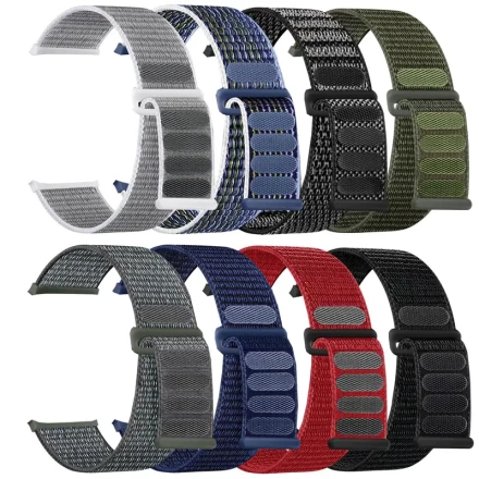 Iw38-22Mm Nylon Thread Mesh Magic Tape Glue Head - Imitation Huawei Buckle - Black + Army Green + Storm Gray + Rock Gray + Black Gray + Storm Blue + Deep Blue + Bright Red & Universal White Packaging Bag 21*19