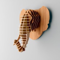 3D Elephant Wall Art