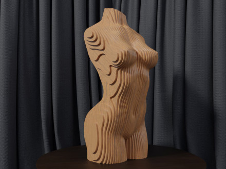 Wooden statue of a woman 40