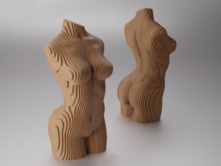 Wooden statue of a woman 40"