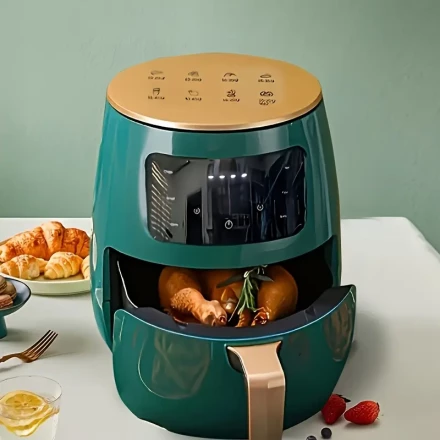 220V European standard intelligent air fryer with low oil content, household fully automatic large capacity french fry machine, multifunctional electric fryer