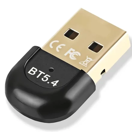 Wireless 5.4 Adapter USB Receiver, Plug and Play Mini Adapter with EDR, Automatic Backward Compatibility with 5.3/5.1/5.0/4.2/4.1/4.0, for Laptop, Headset, Keyboard, Mouse, Speaker, Printer - No Battery Required