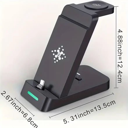 3in 1 Fast Charging Charging Stand for SamSung Devices for Galaxy S23/S22/S21/Note20/Z Fold 4/for Galaxy Buds Wireless Charger Station for Galaxy Watch 5 Pro/4/3 for other Type -C for Android phone Fast Charging Dock Station