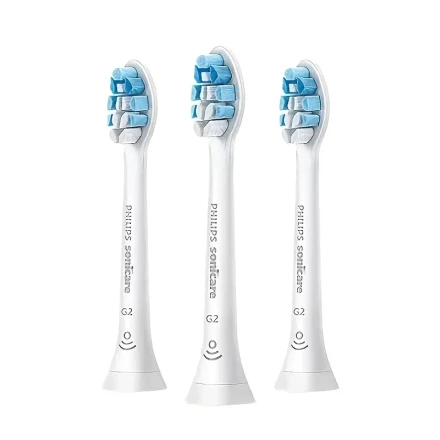 Philips Sonicare G2 Optimal Gum Care Replacement Brush Heads, Set of 3, White, HX9033