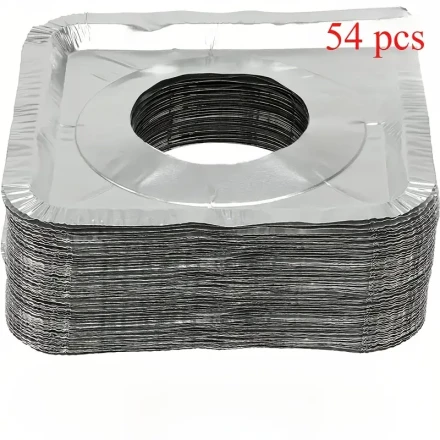 18pcs/54pcs Disposable Aluminum Foil Stove Burner Cover - Suitable for Gas and Electric Stoves, Keep the Stove Clean and Make Kitchen Cleaning Simple