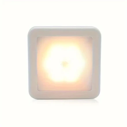 3-Pack Motion Sensor LED Night Lights, PIR Induction, Battery Operated, Energy Efficient, Decorative Lamps for Bathroom, Bedroom, Hallway, Stairs, 36V Max Voltage, No Battery Included