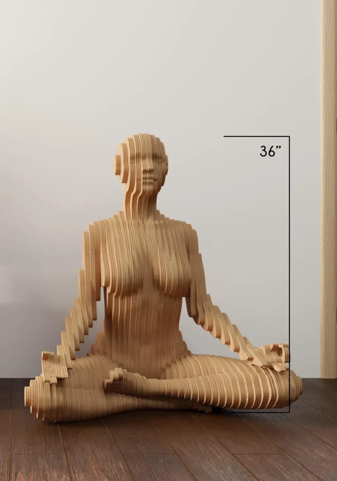 Statue in Lotus Pose 36"