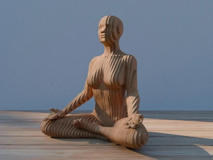Statue in Lotus Pose 36"
