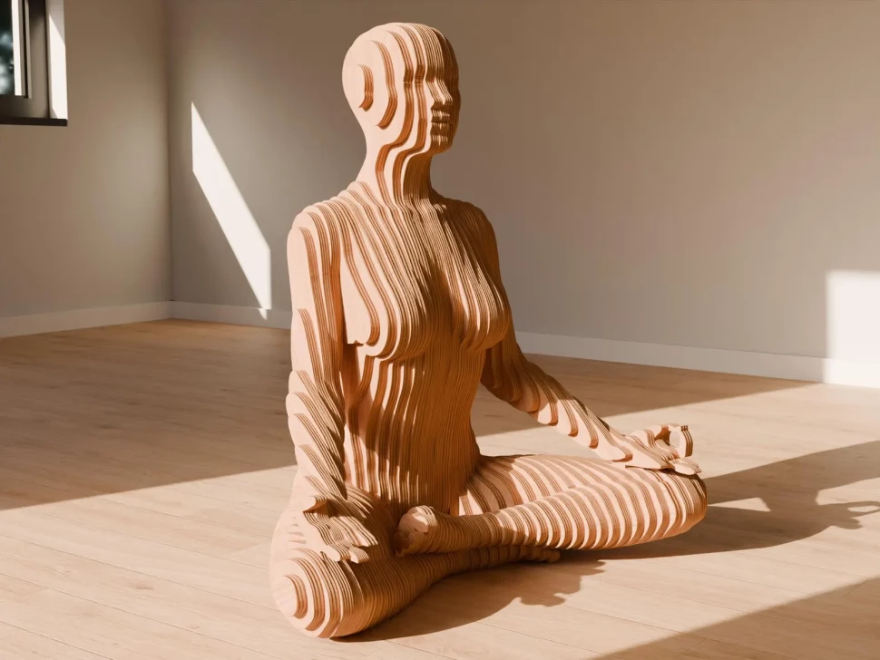 Statue in Lotus Pose 36"