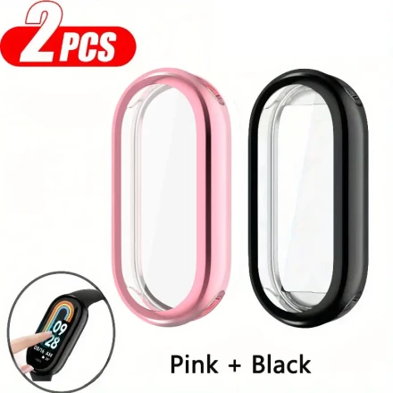 For Xiaomi Mi Band 8/9/NFC Screen Case, 2pcs Stylish Case - Durable, Drop & Dust Resistant Case