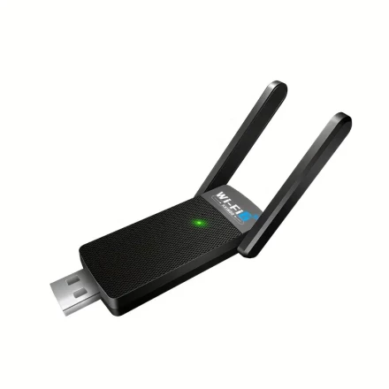Dual-Band 2.4GHz & 5.8GHz USB WiFi Adapter with Wireless 5.3, WPA2-PSK/WPA3-PSK Security, Compatible with Windows Vista/XP/Win7/8/10/11, Linux OS, MAC OS 10.9-10.15 - Dual Antenna Wireless Network Card for Computers