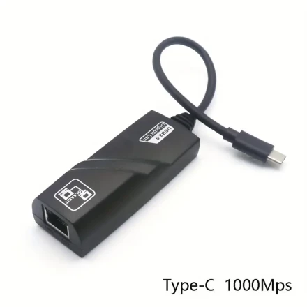 1000Mbps/100Mbps USB 3.0 Ethernet Adapter, RJ45 Network Card for PC/Laptop, Smartthings Compatible, USB Powered, Operating Voltage ≤36V