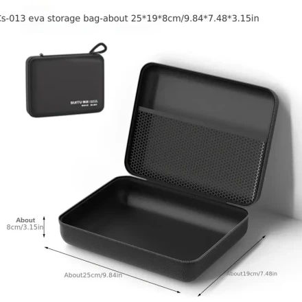 [Travel Essential] Versatile Travel Organizer Bag - Faux Leather, Dustproof Storage Case for Car Vacuum Cleaners, Mini Air Pumps, Cosmetics, Phone Chargers & Cables - Ideal Holiday Gift, Car Essentials Organizer|Protective Zippered Case|Durable Storage Bo