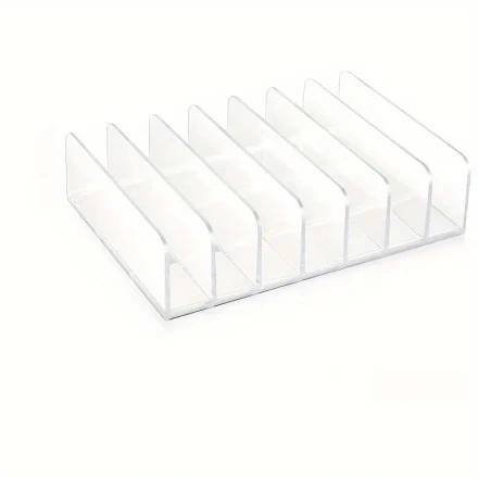 1pc Clear Acrylic CD/DVD Storage Organizer - Polished Finish, Tiered Shelf Design for Home Office Entertainment Collection, Ideal for Books, Media, and Tools