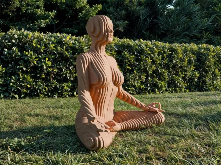 Statue in Lotus Pose 24"