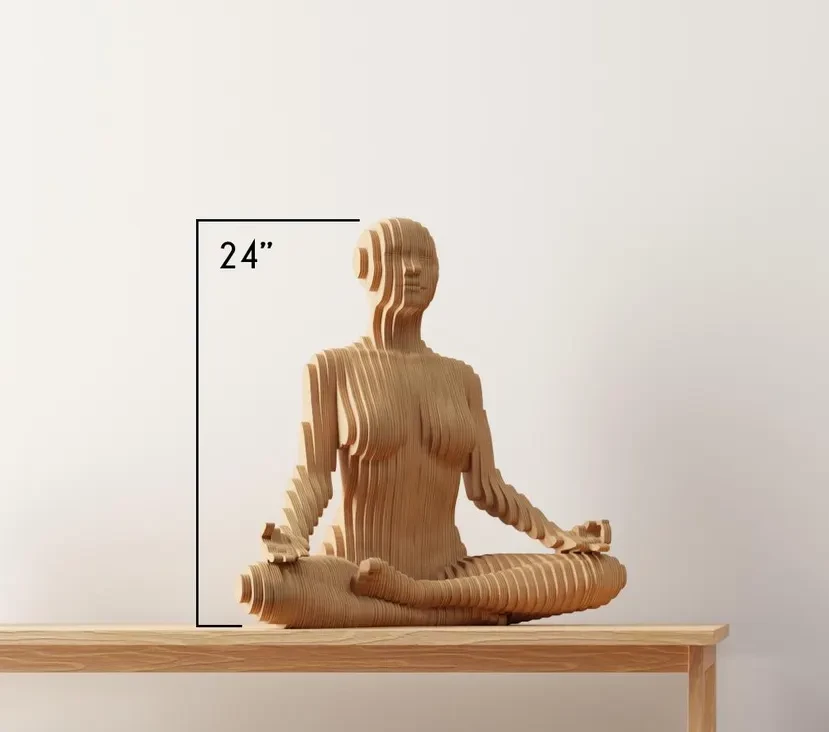 Statue in Lotus Pose 24"