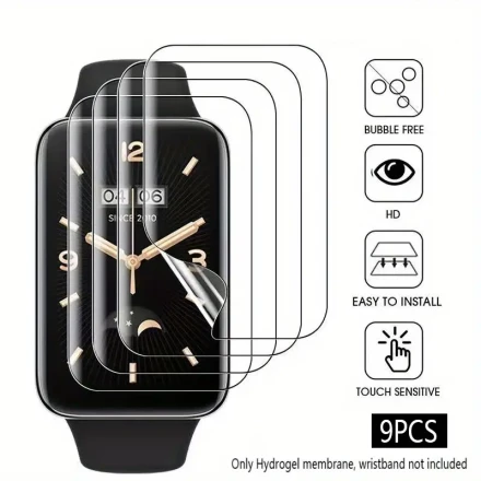 9pcs/6pcs/3pcs Xiaomi Mi Band Hydrogel Screen Protector, 2H Hardness, Anti-Scratch, HD Clear TPU Film, Easy Installation, Bubble-Free, Oil Stain Resistant, Touch Sensitive