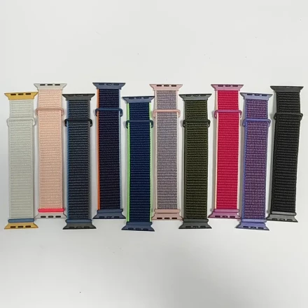 10pcs Soft Nylon Sport Loop Bands for Apple Watch - Adjustable, Breathable & Comfortable - Fits 38mm to 49mm Models, Including SE/Series 1-10 Ultra